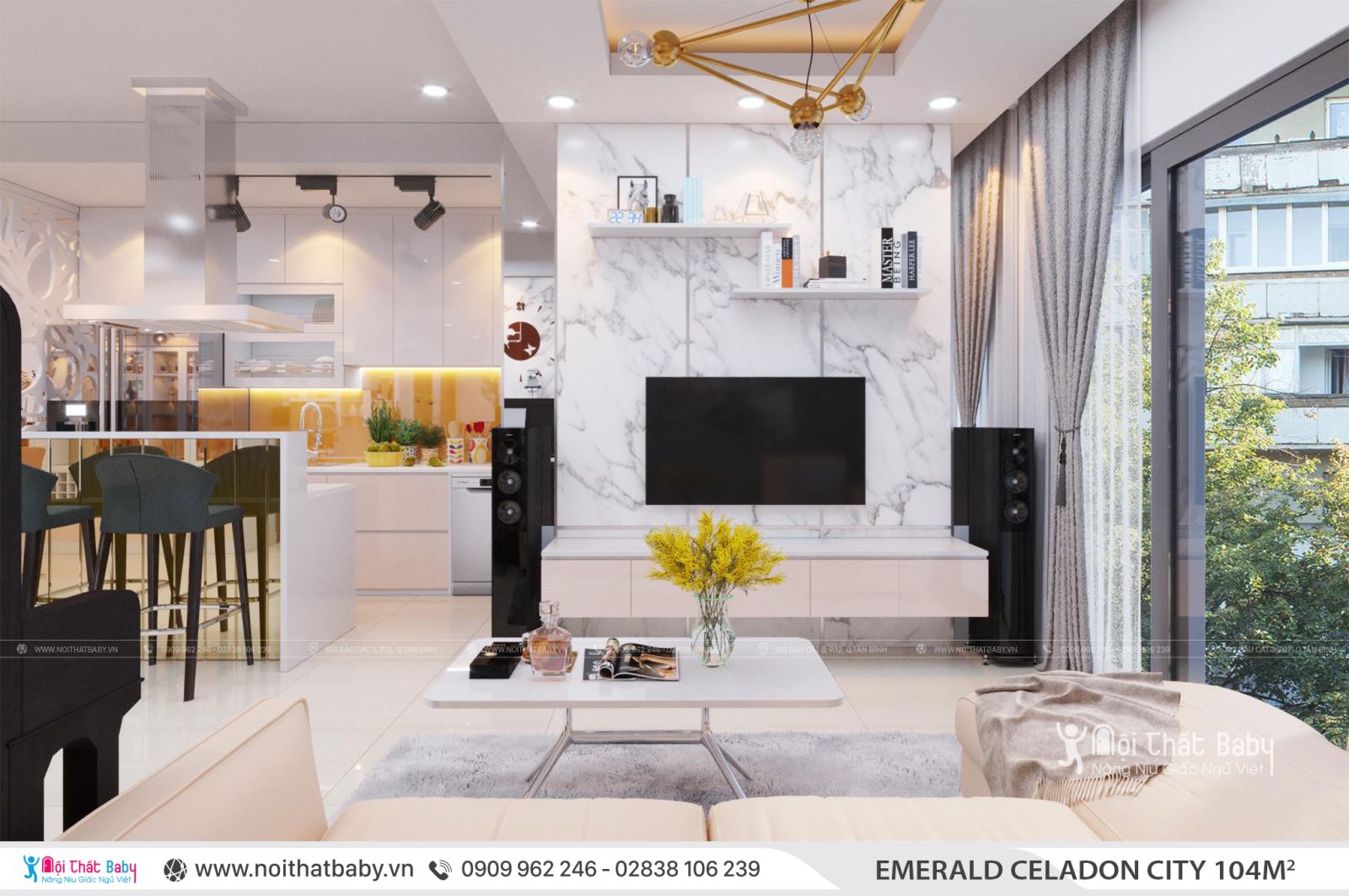 Tổng hợp các mẫu thiết kế nội thất Chung cư Emerald Celadon City